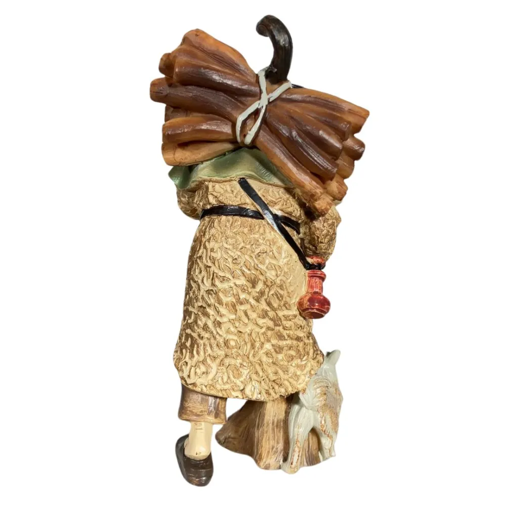 Elderly Man with Dog and Lantern – 12 cm