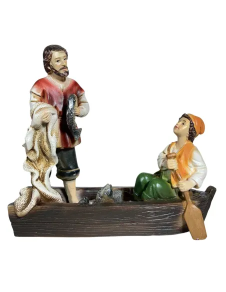 Boat with Fisherman and Child – 10 cm