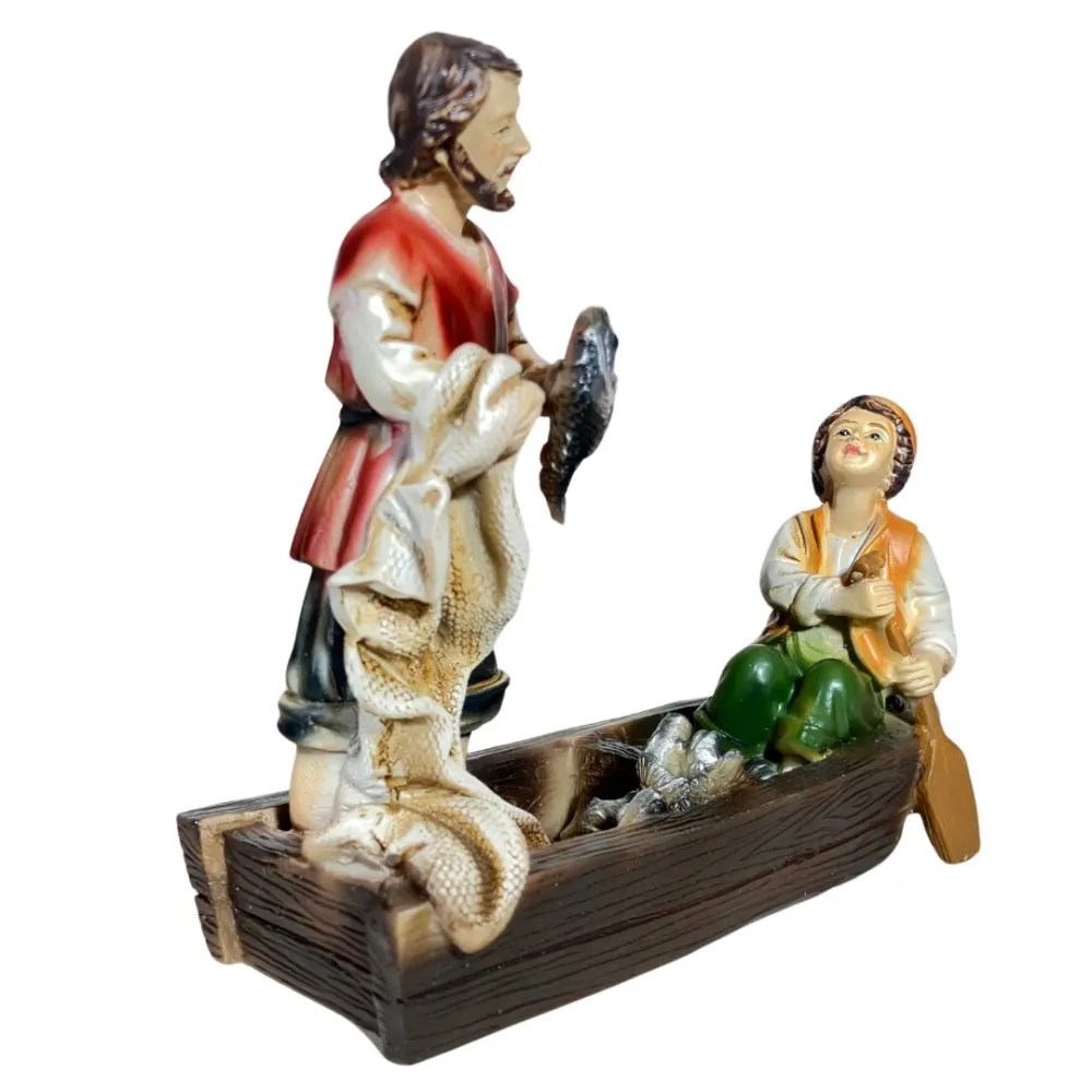 Boat with Fisherman and Child – 10 cm