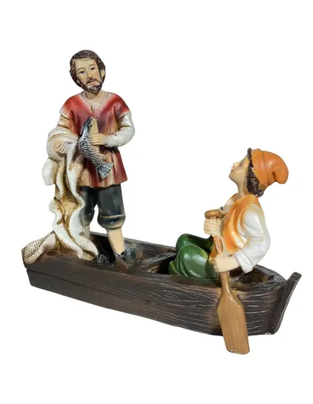 Boat with Fisherman and Child – 10 cm