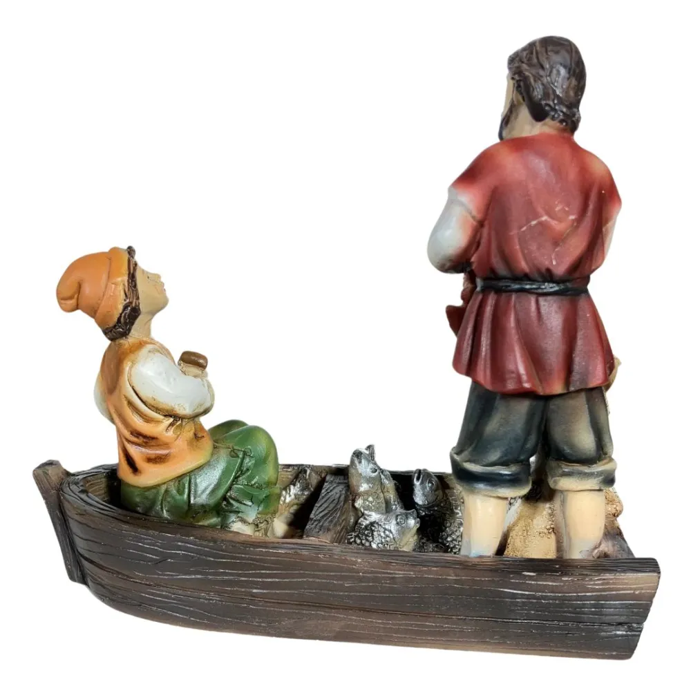 Boat with Fisherman and Child – 10 cm