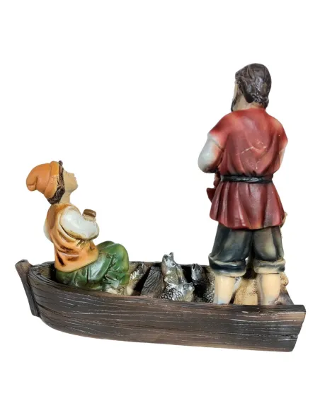 Boat with Fisherman and Child – 10 cm