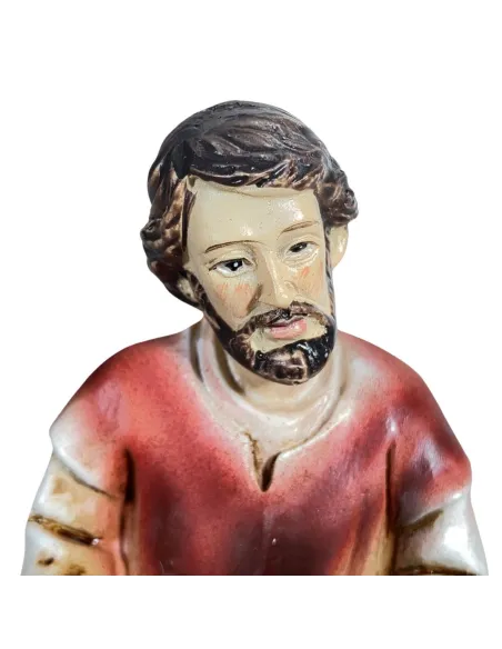 Barca con pescatore e bambino 10 cm