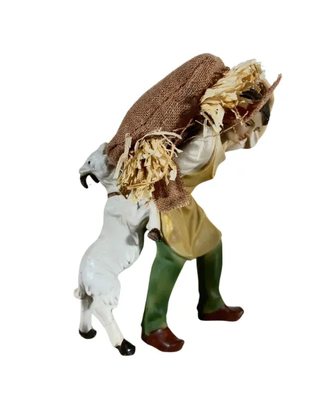 Young Man with Goat and Straw – 12 cm