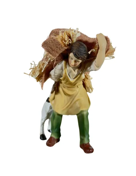 Young Man with Goat and Straw – 12 cm