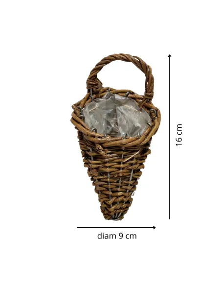 Cestino conico con manico per statue da 30-35 cm