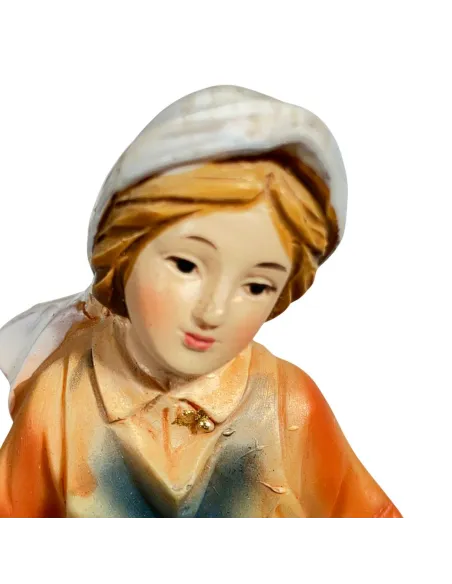 Young Woman with Three Hens – 10 cm