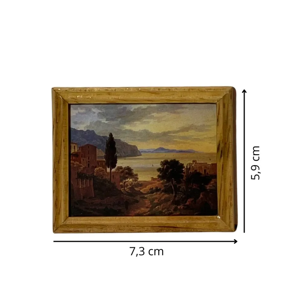 Quadro con paesaggio 7,5x6 cm per statue da 20 a 30 cm