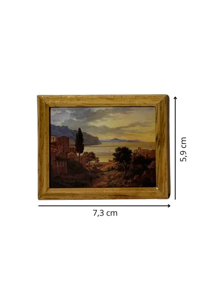 Quadro con paesaggio 7,5x6 cm per statue da 20 a 30 cm