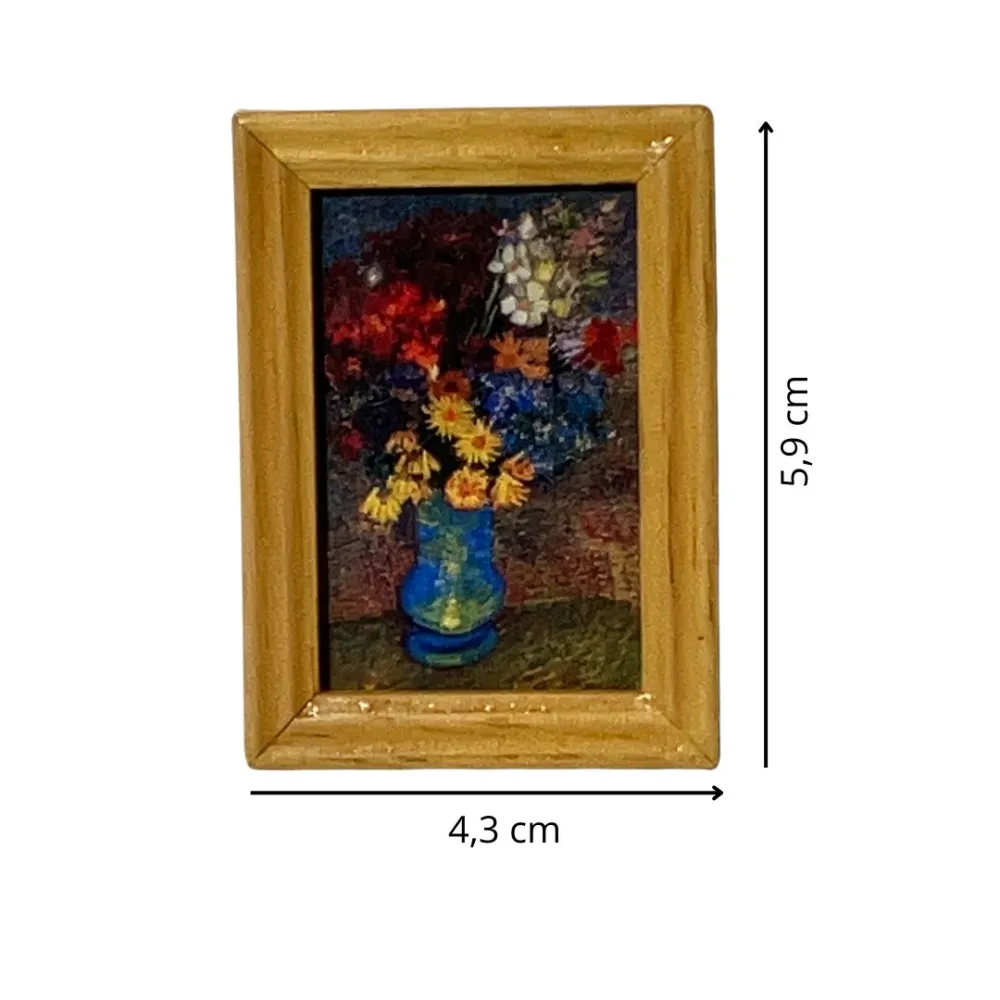 Quadro con vaso di fiori 4,3x5,9 cm per statue da 12 a 20 cm