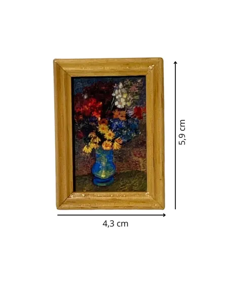 Quadro con vaso di fiori 4,3x5,9 cm per statue da 12 a 20 cm