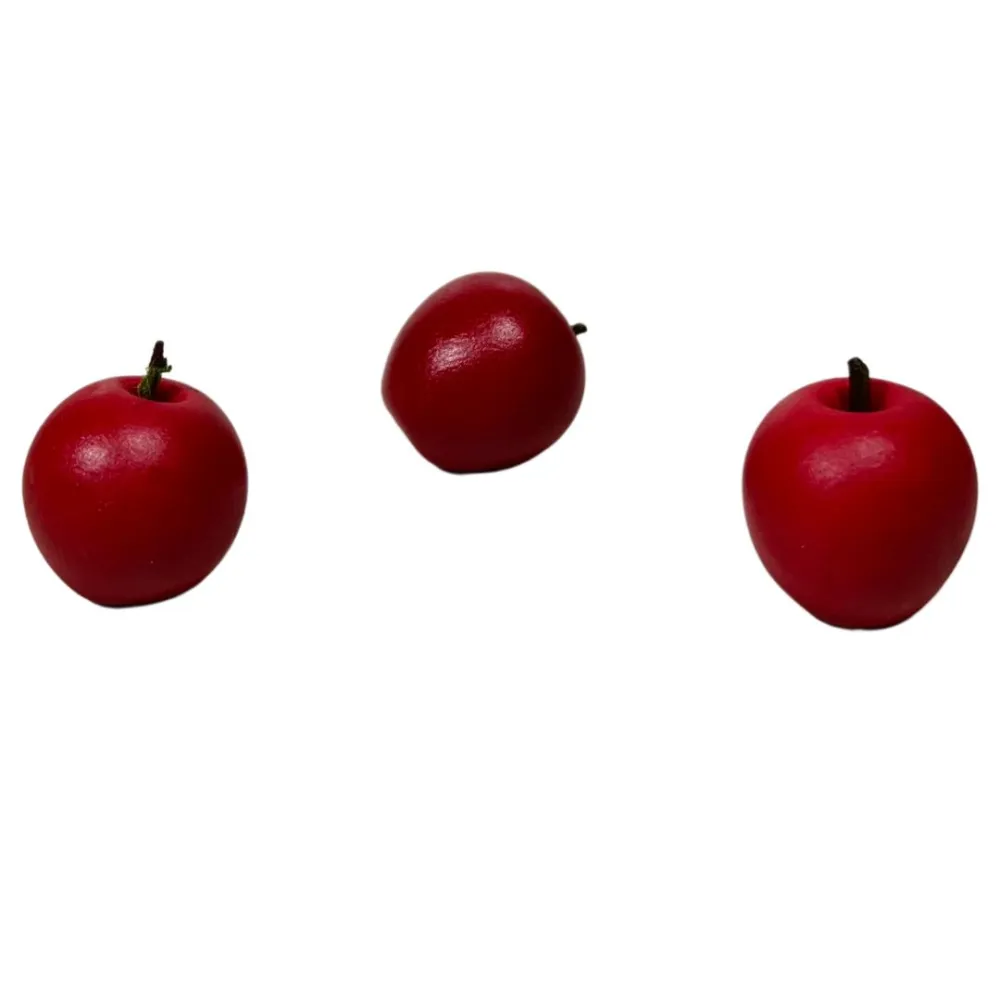 Set of 3 Red Apples for 30 cm Nativity Figures