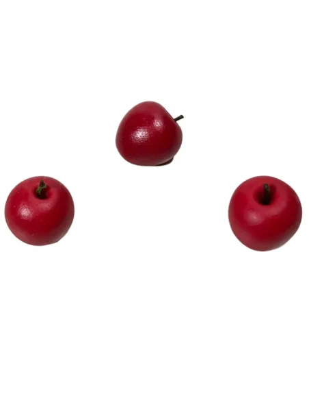 Set 3 mele rosse per statue da 30 cm