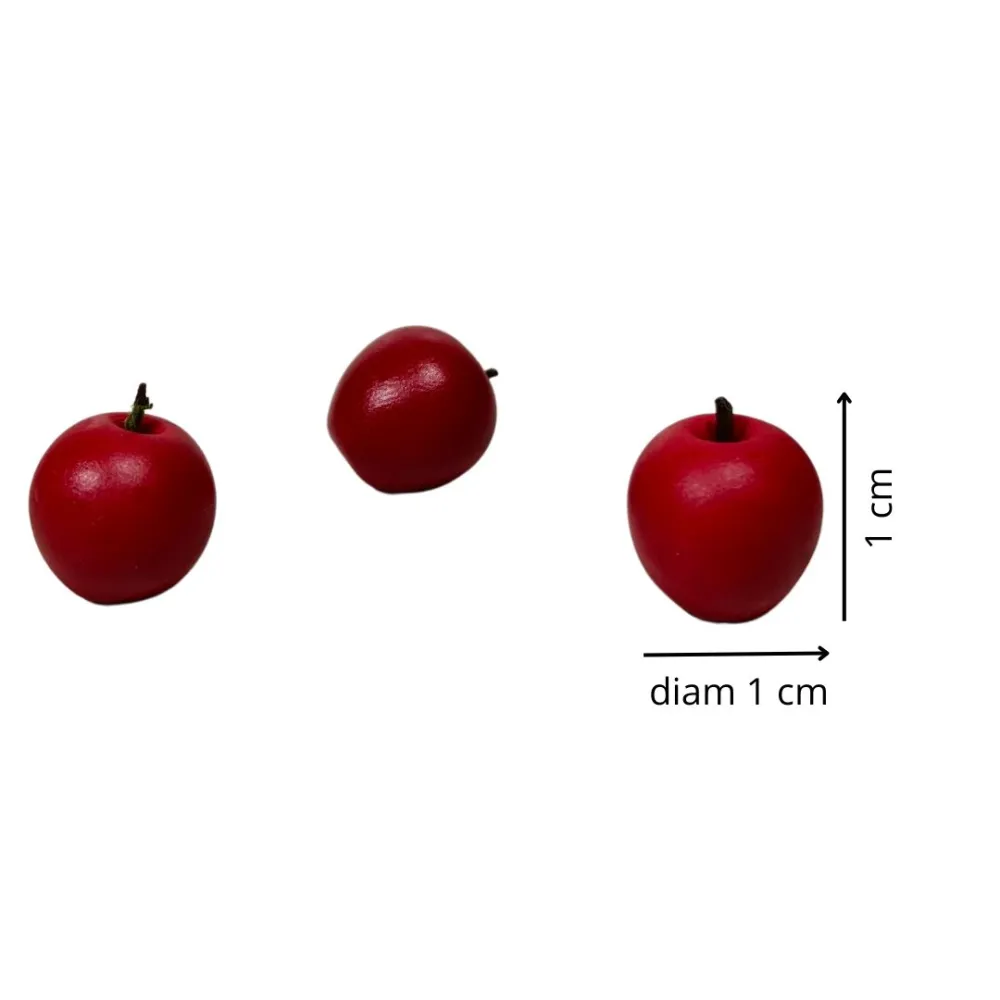 Set of 3 Red Apples for 30 cm Nativity Figures