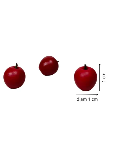 Set of 3 Red Apples for 30 cm Nativity Figures