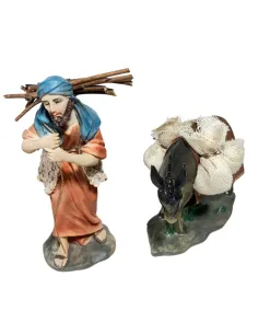 Viandante con asino 10 cm 2