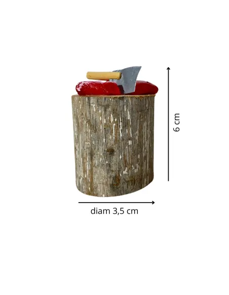 Rustic Chopping Block with Meat for 10–12 cm Nativity Figures