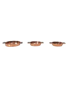Set of 3 Copper-Effect Metal Pans for 30 cm Nativity Figures 2