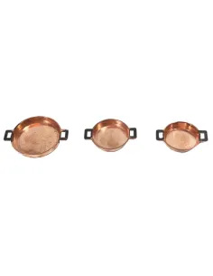 Set of 3 Copper-Effect Metal Pans for 30 cm Nativity Figures