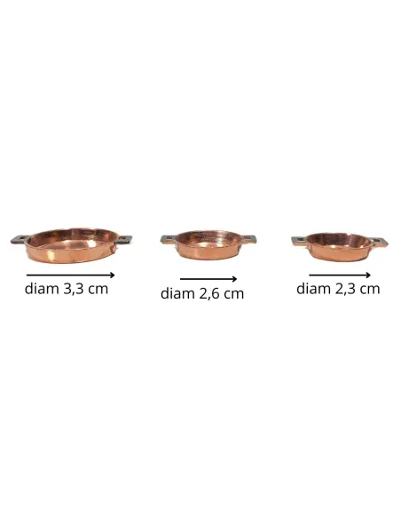 Set of 3 Copper-Effect Metal Pans for 30 cm Nativity Figures