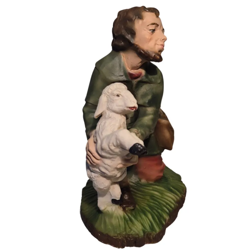 Kneeling Shepherd with Lamb – 30 cm Series