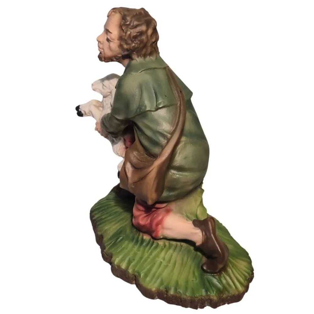 Kneeling Shepherd with Lamb – 30 cm Series