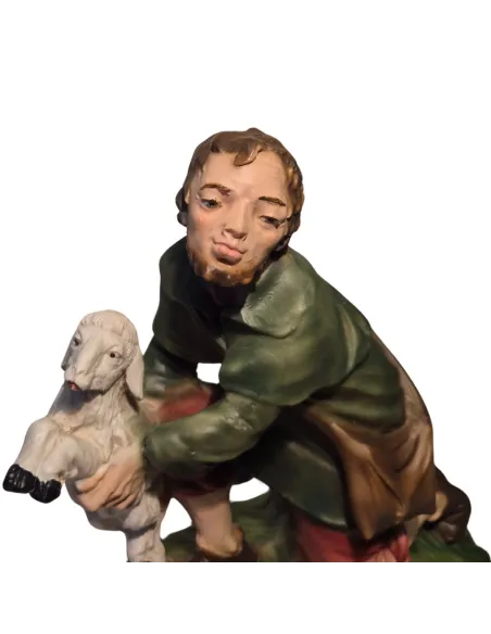 Kneeling Shepherd with Lamb – 30 cm Series