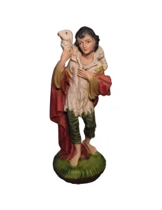 Pastore in piedi con pecora serie 28 cm