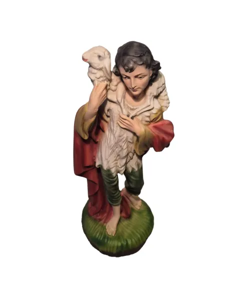 Pastore in piedi con pecora serie 28 cm