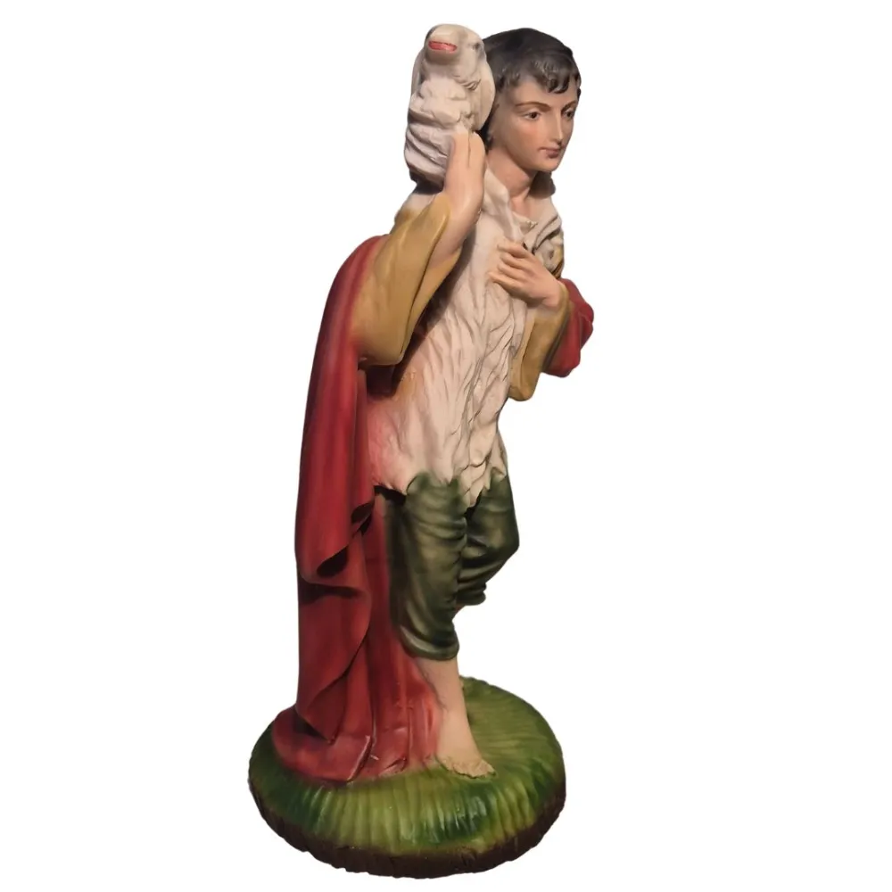 Standing Shepherd with Sheep – 28 cm Series