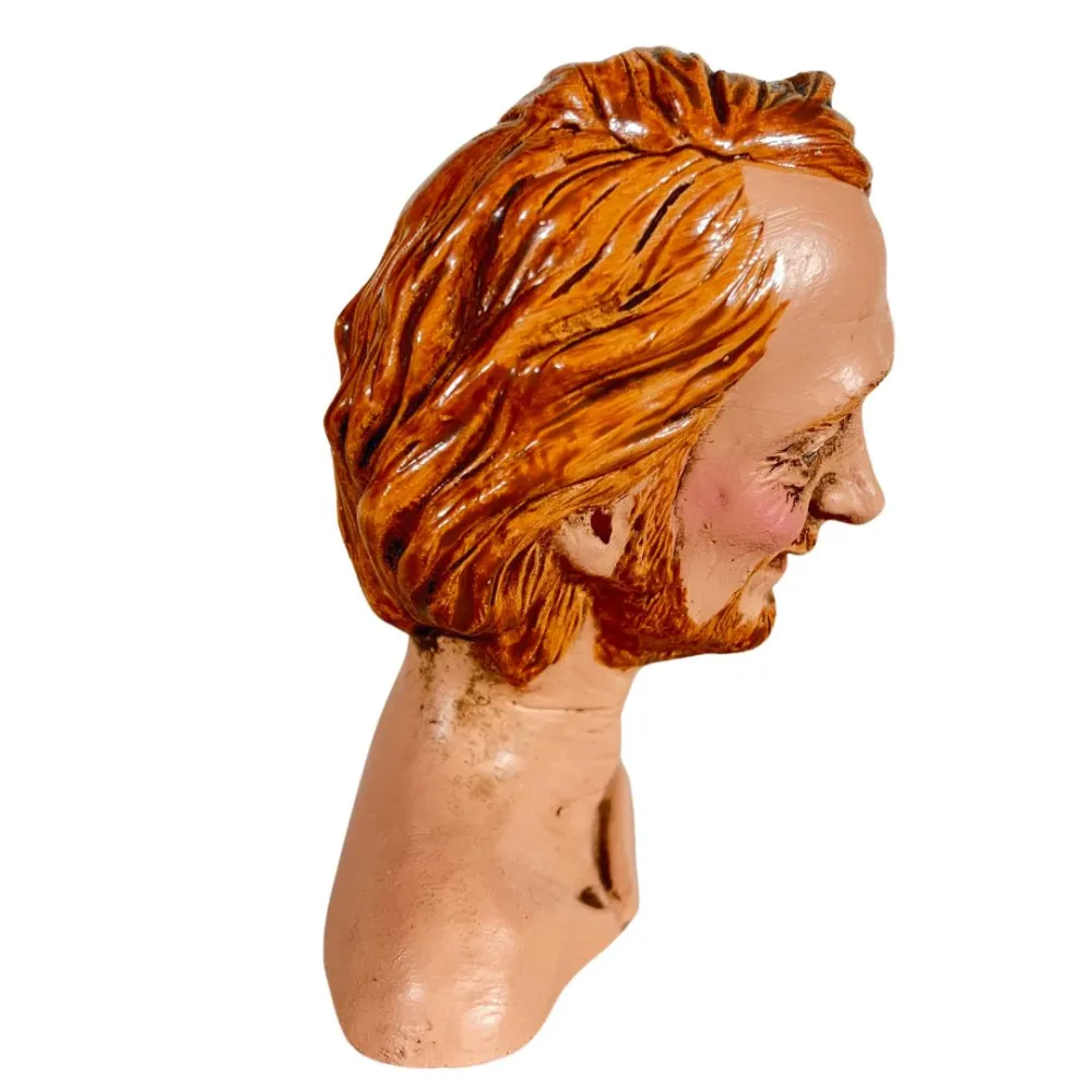 Bearded Man Head with Red Hair for 30 cm Nativity Figures
