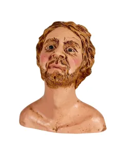 Volto uomo con barba castana per 30 cm