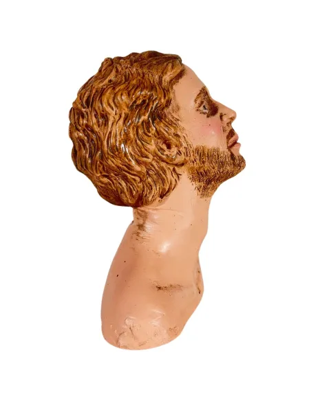 Volto uomo con barba castana per 30 cm