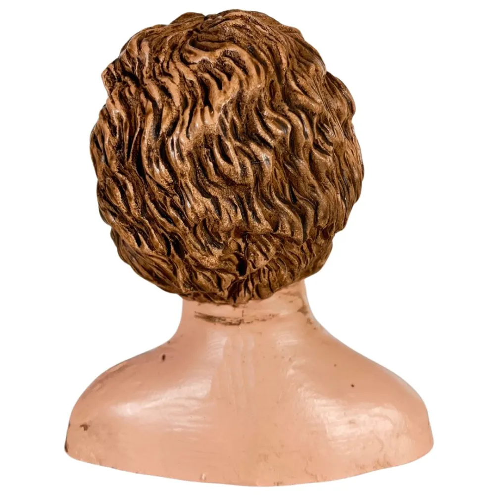 Bearded Man Head with Brown Beard for 30 cm Nativity Figures