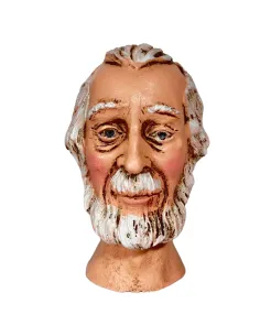 Volto anziano con barba per 30 cm