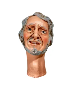 Grey-Haired Man Head for 30 cm Nativity Figures