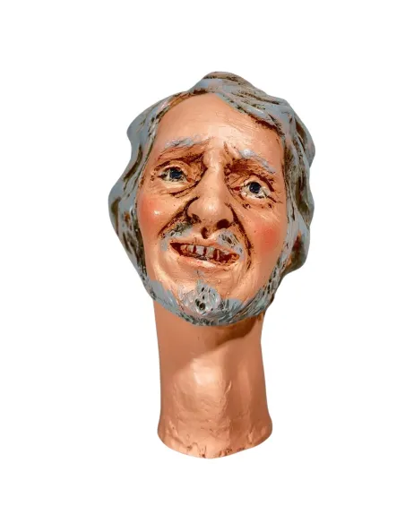 Grey-Haired Man Head for 30 cm Nativity Figures