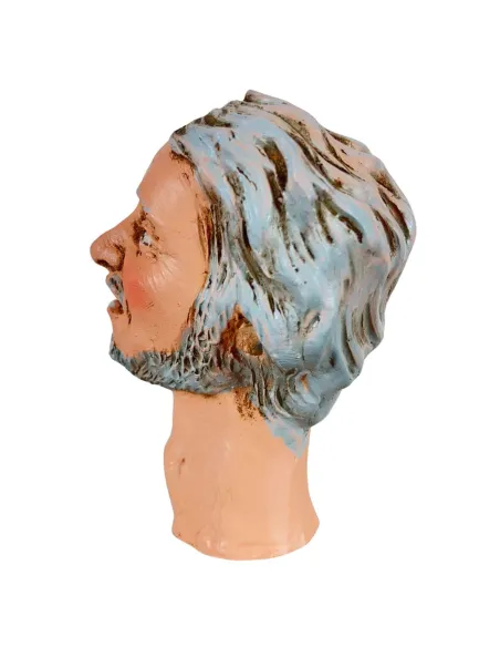 Grey-Haired Man Head for 30 cm Nativity Figures