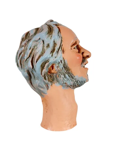 Grey-Haired Man Head for 30 cm Nativity Figures