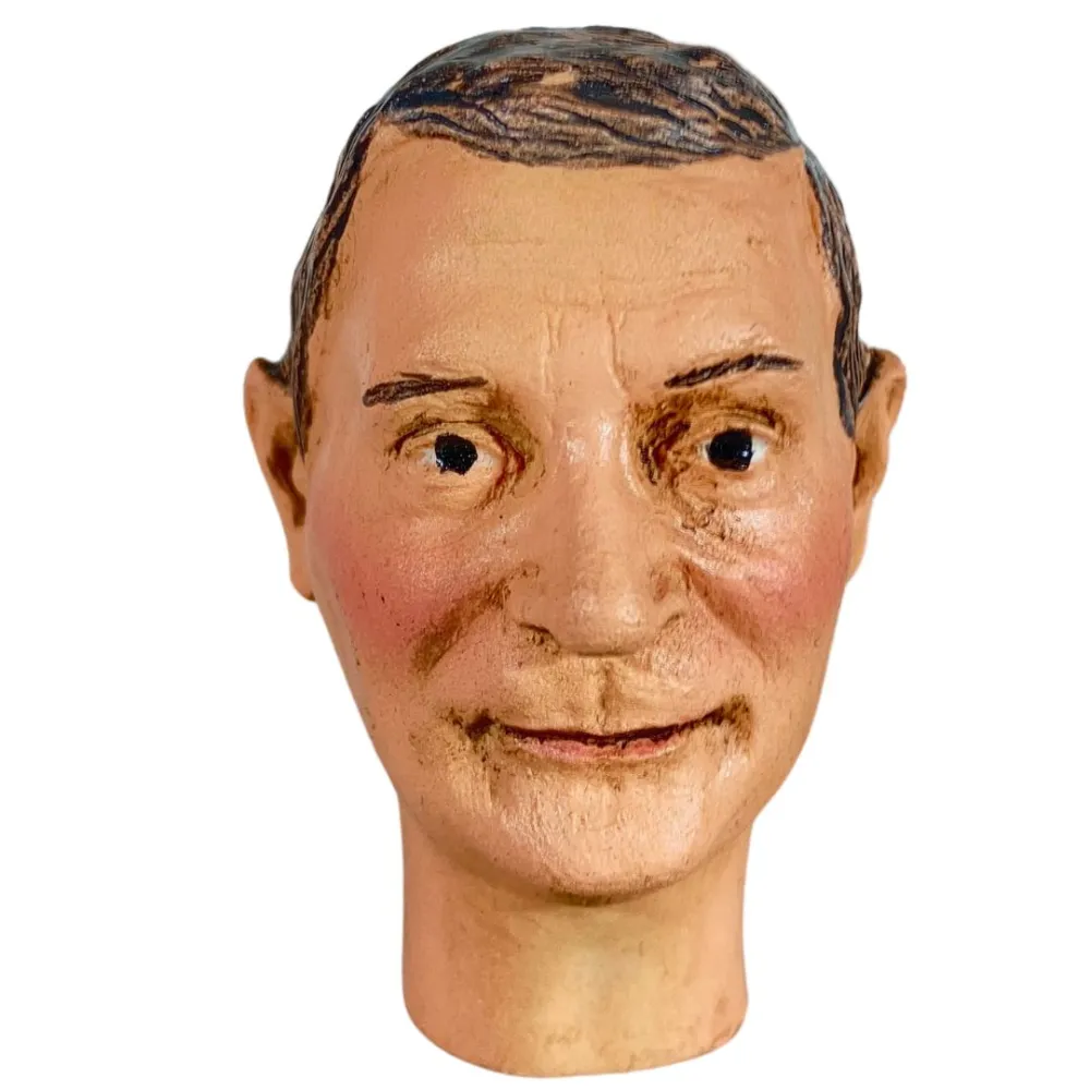 Dark-Haired Man Head for 30 cm Nativity Figures