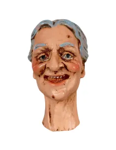 Laughing Elderly Woman Head for 30 cm Nativity Figures