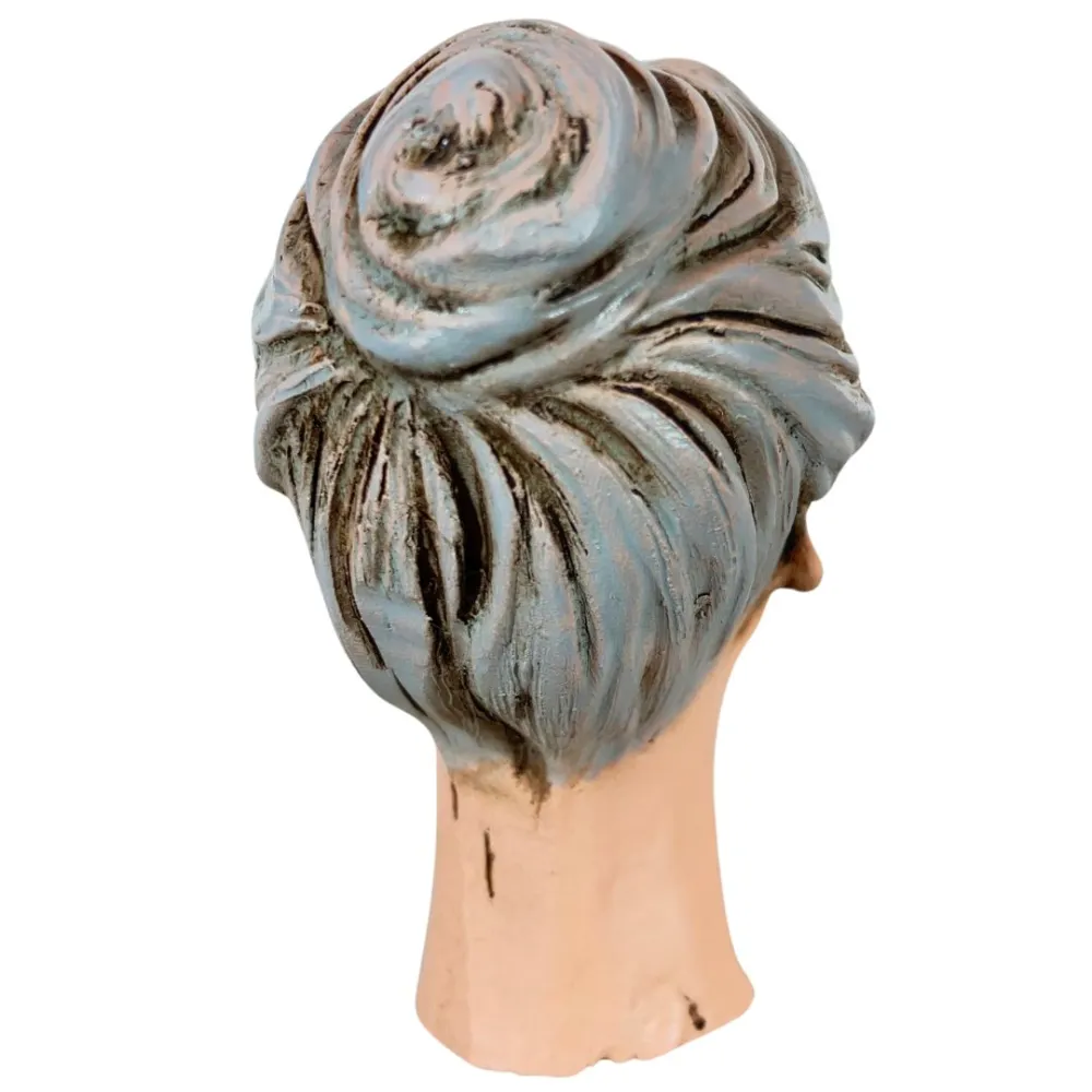 Laughing Elderly Woman Head for 30 cm Nativity Figures