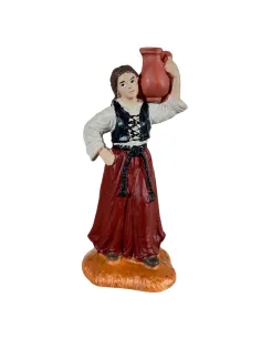 Donna con anfora in spalla 10 cm