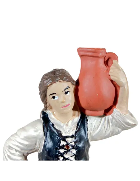 Donna con anfora in spalla 10 cm