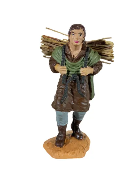 Boscaiolo con legna in spalla Oliver 10 cm