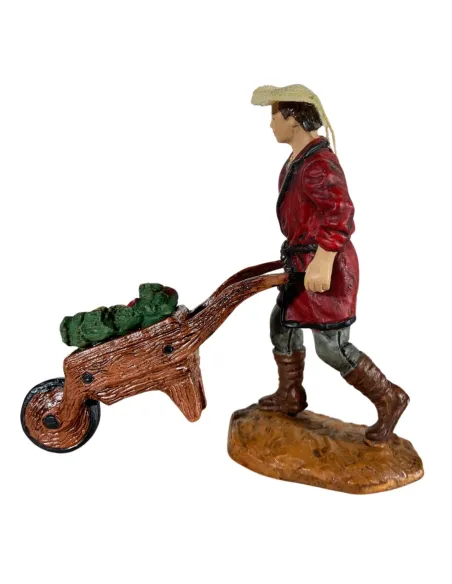 Contadino con carriola Oliver 10 cm