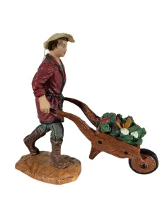 Contadino con carriola Oliver 10 cm