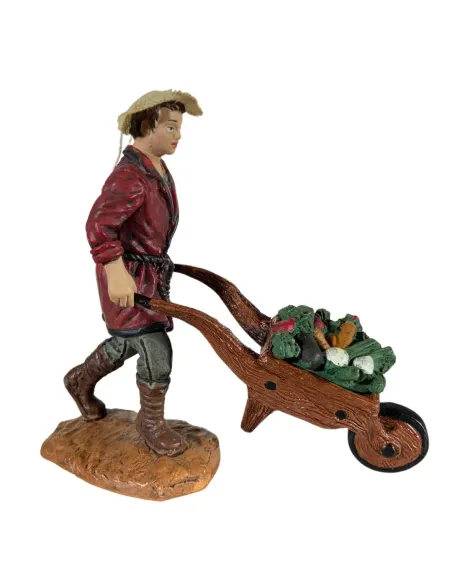 Contadino con carriola Oliver 10 cm