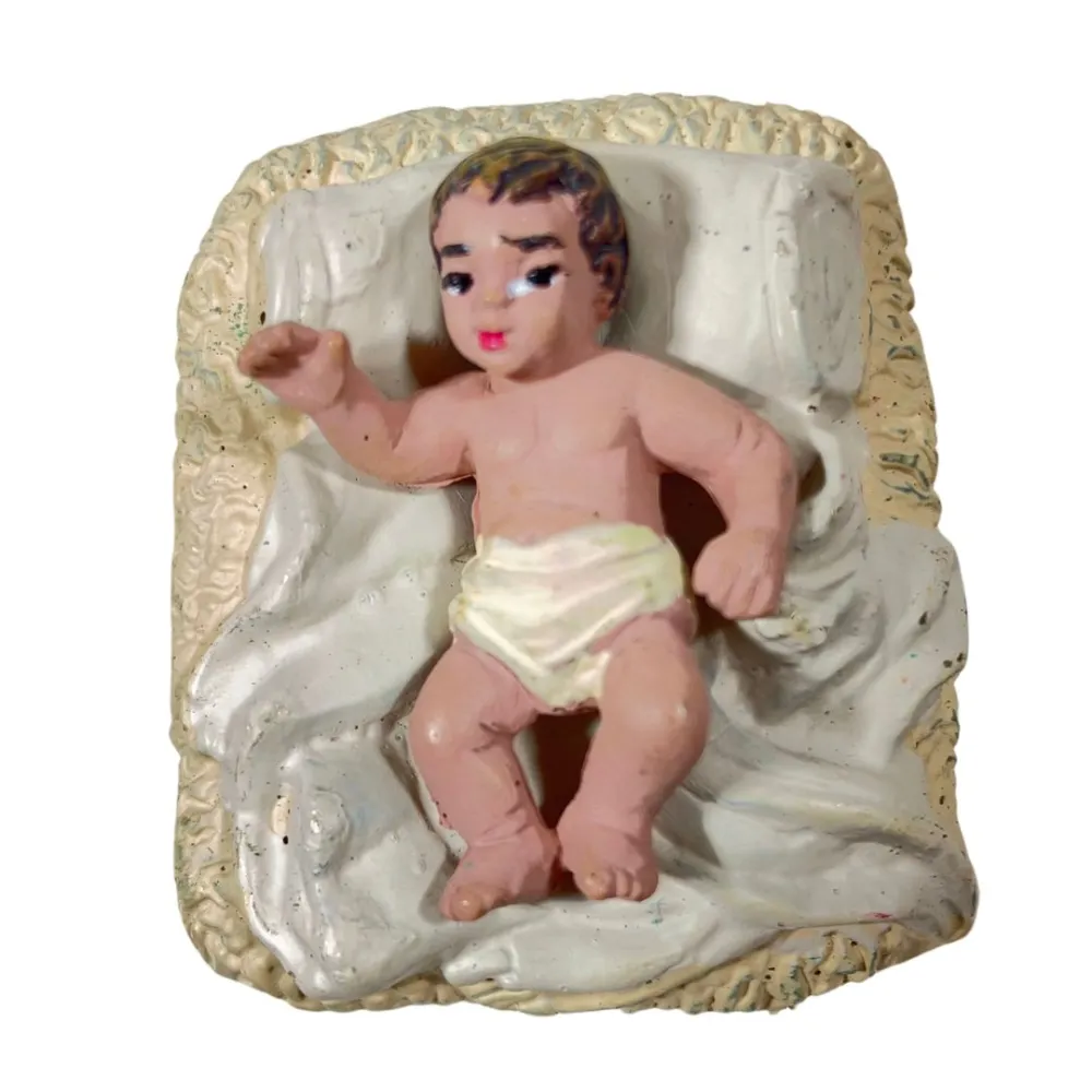 Gesù Oliver 8-10 cm con culla