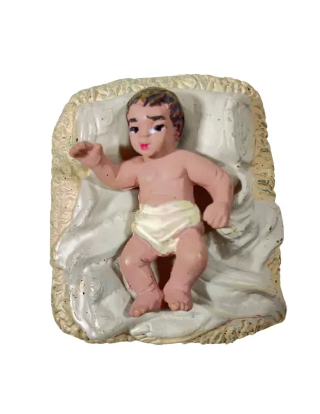 Gesù Oliver 8-10 cm con culla